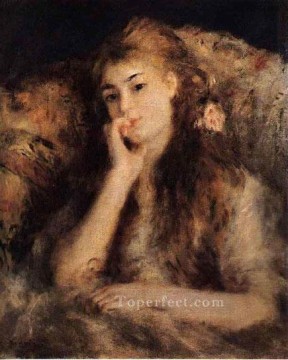 ピエール=オーギュスト・ルノワール Painting - 少女の肖像 ピエール・オーギュスト・ルノワール